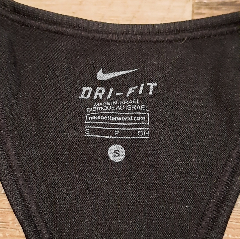 Women's Nike Dri-Fit Knit Seamless Training Muscle Tank Top Size S BLACK - Picture 3 of 6